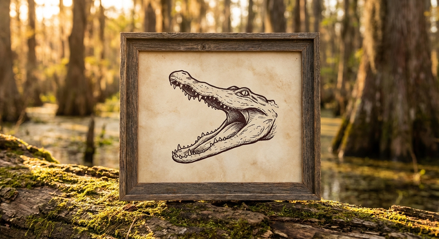 a simple drawing of an alligator mouth shaped like a greater-than sign