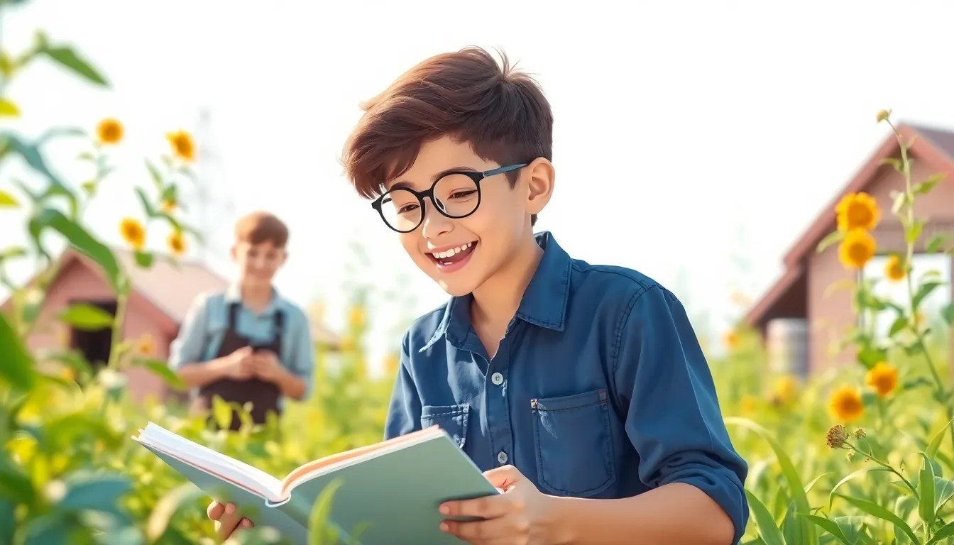 Agricultural Economics learning scene, Agricultural Economics learning scene filled with curiosity and joy, clean infographic-inspired illustration for ages 14-16, contemporary and polished, text-free illustration with clean unmarked background, balanced composition, soft cinematic lighting, harmonious color palette, inviting and joyful mood