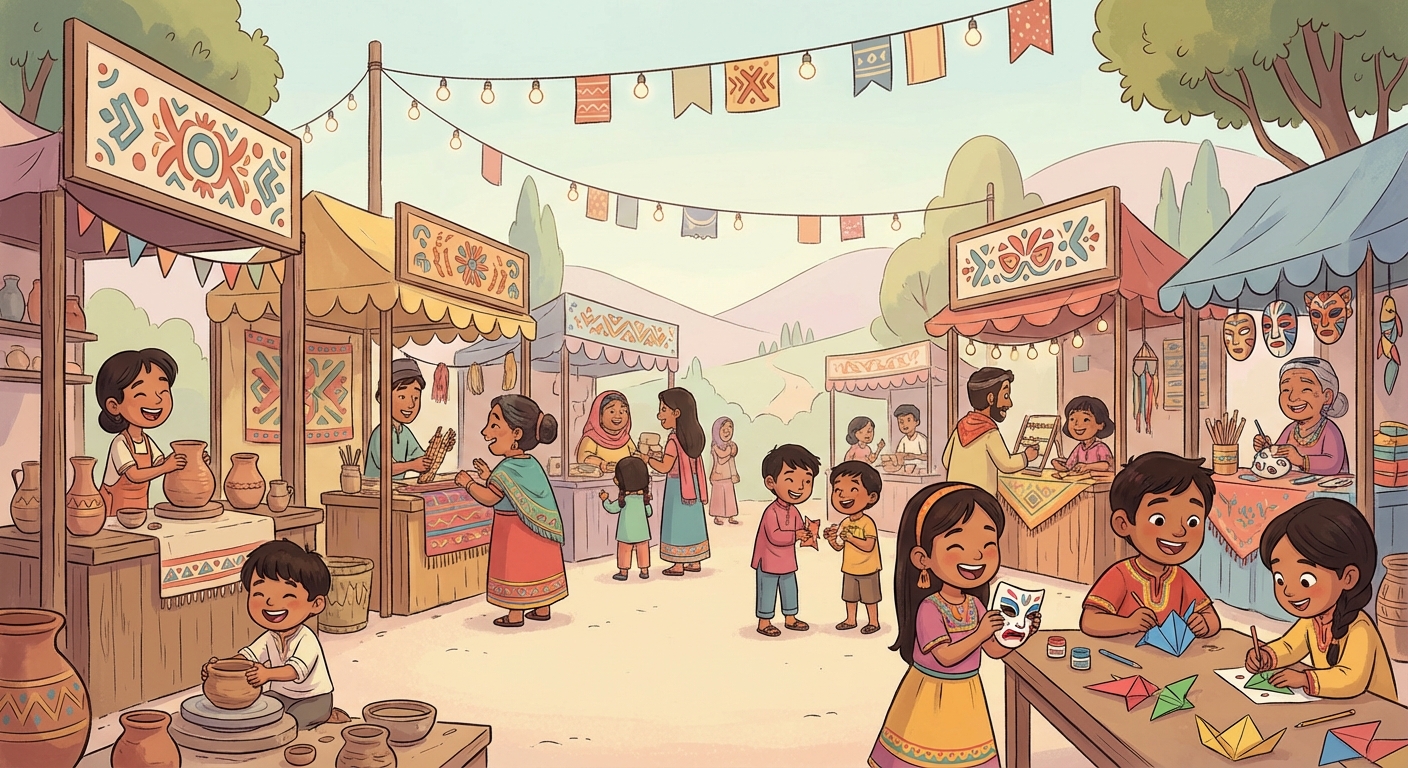 Illustration for 🎨 Amazing Cultural Crafts Around the World