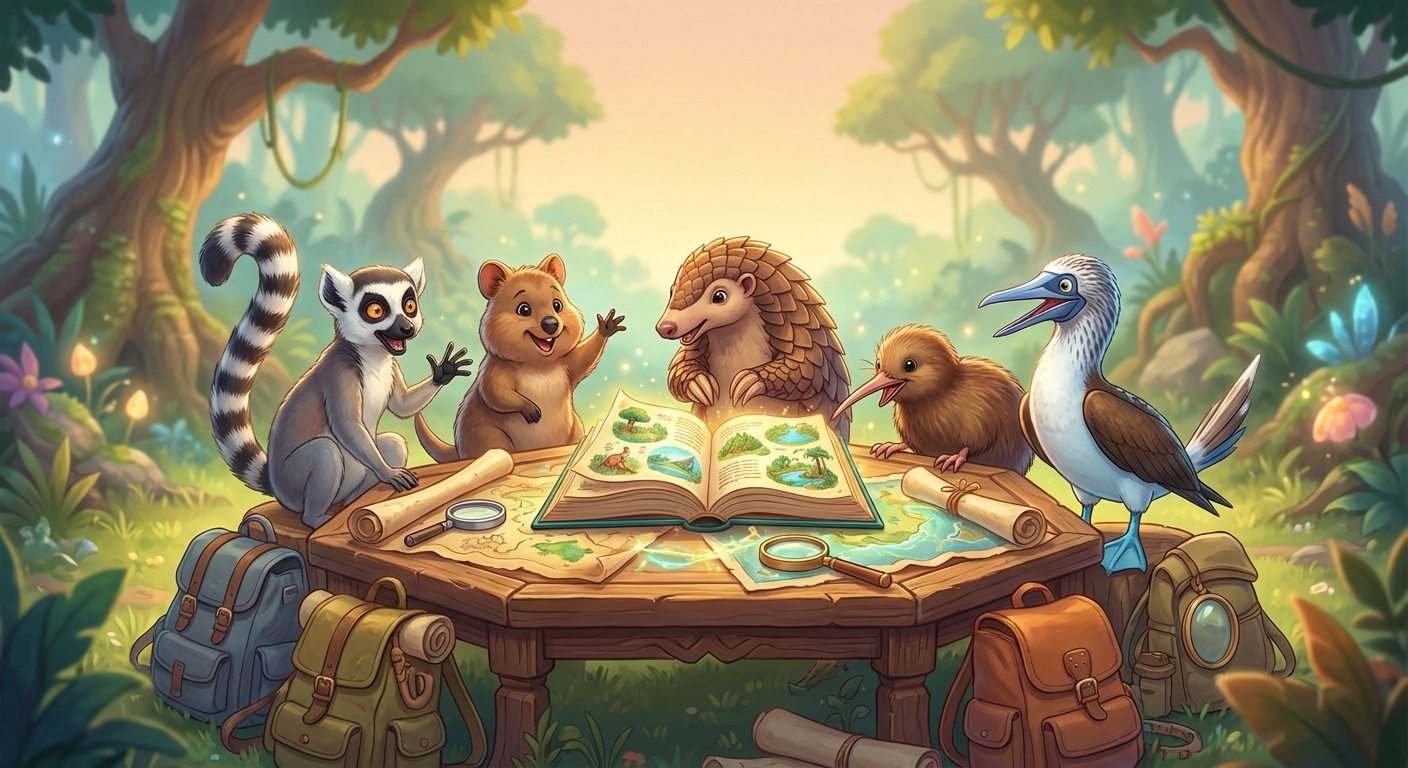 Illustration for Amazing Endemic Animals 🌍