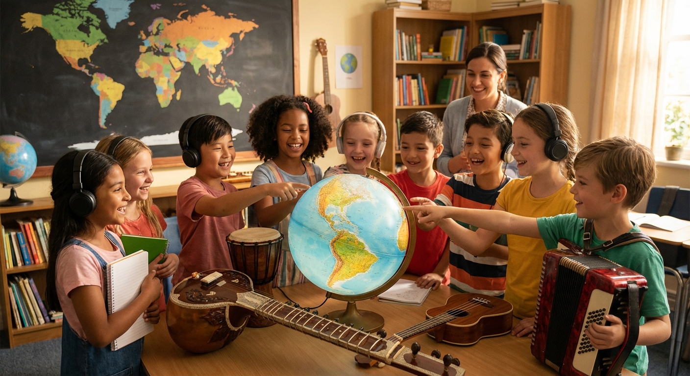 Illustration for 🎶 Around the World in Music