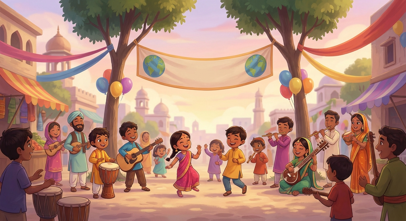 Illustration for 🎶 Around the World with Music