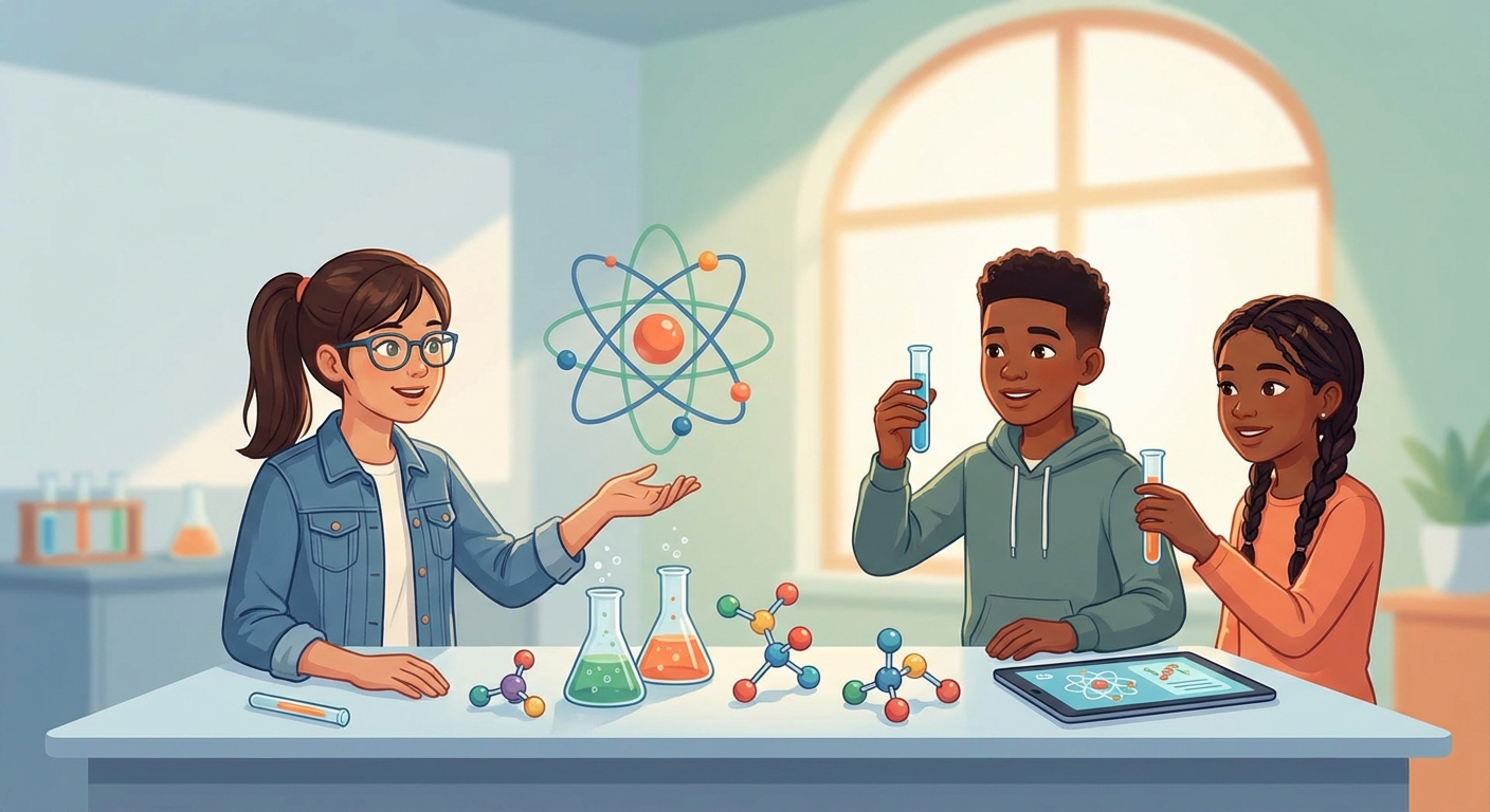 Illustration for Atoms and Molecules: the Building Blocks