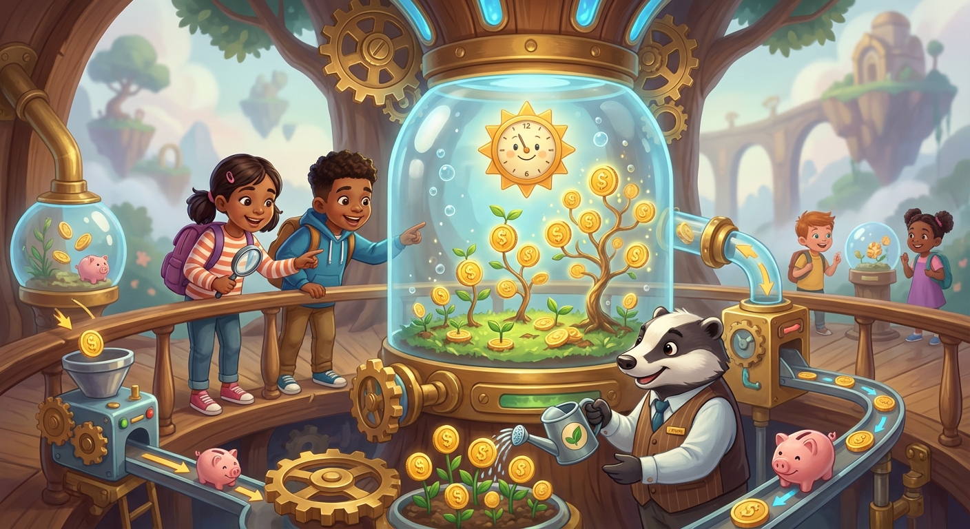 Illustration for 💰 Banking Basics: How Money Grows in a Bank