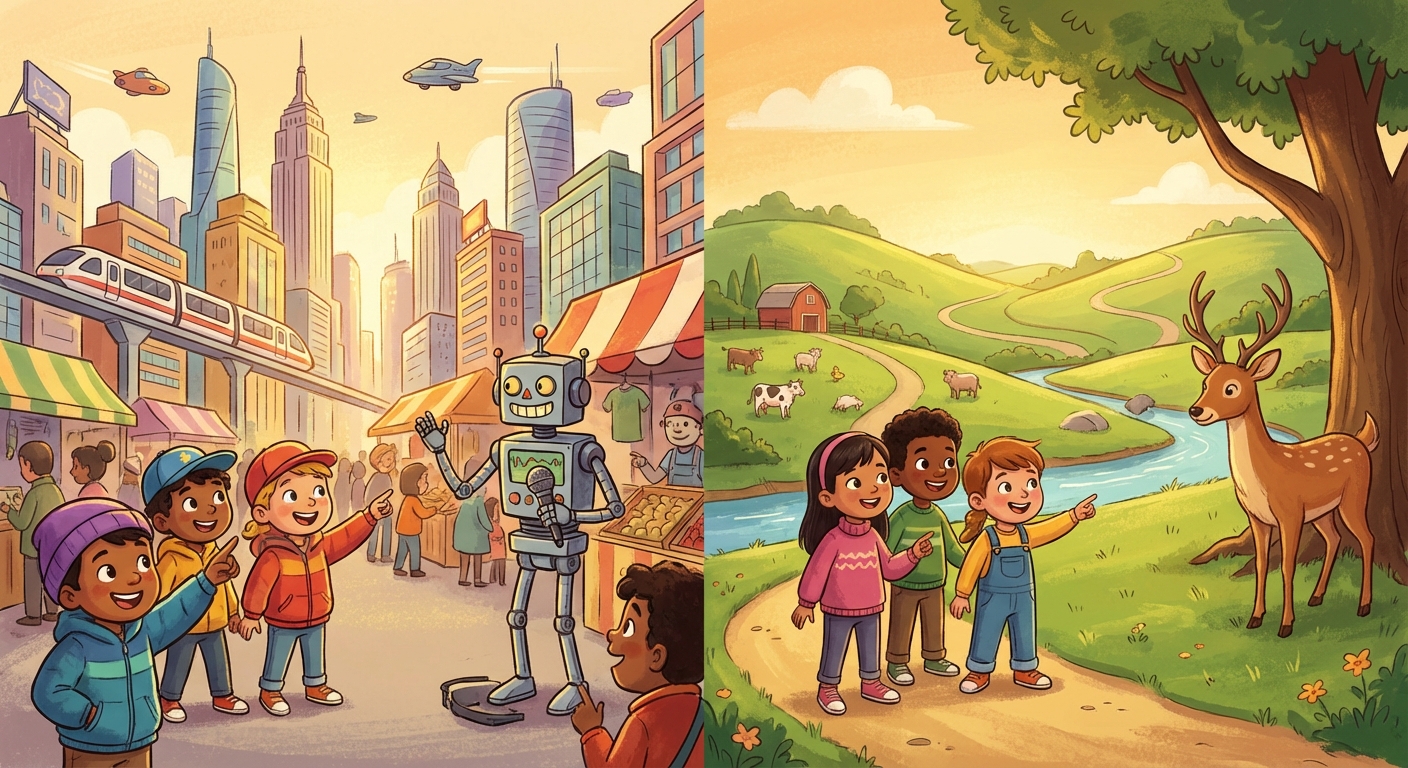 Illustration for 🌆 City and Country: Where People Live