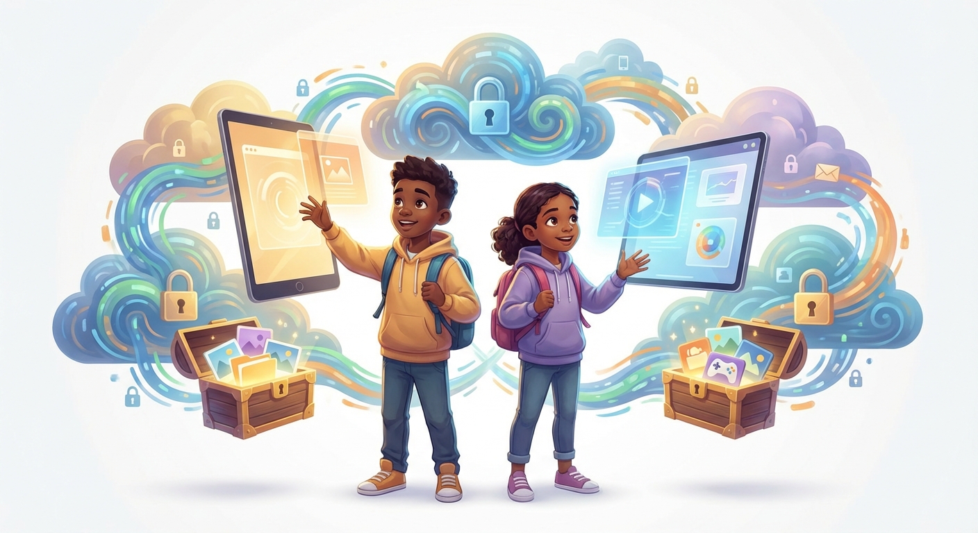 Illustration for ☁️ Cloud Storage: Keeping Your Digital Treasures Safe