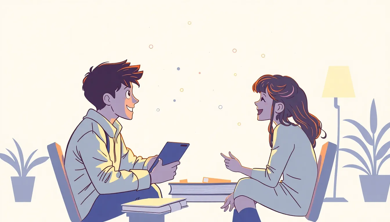 Consequentialism learning scene, Consequentialism learning scene filled with curiosity and joy, clean infographic-inspired illustration for ages 14-16, contemporary and polished, text-free illustration with clean unmarked background, balanced composition, soft cinematic lighting, harmonious color palette, inviting and joyful mood