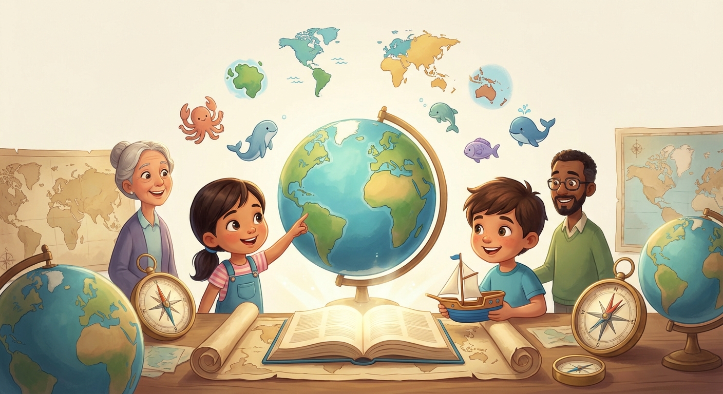 Illustration for Continents and Oceans