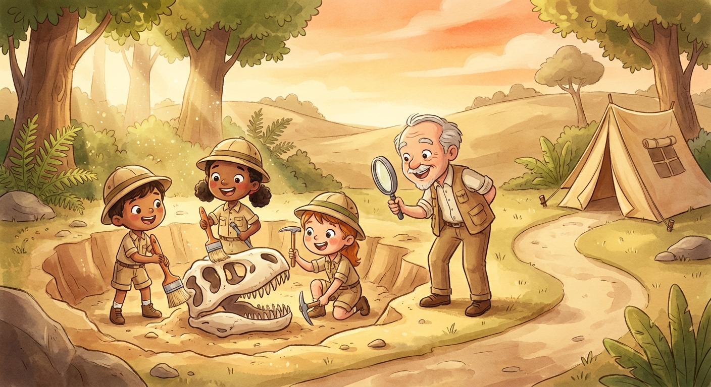 Illustration for Dinosaur Fossils