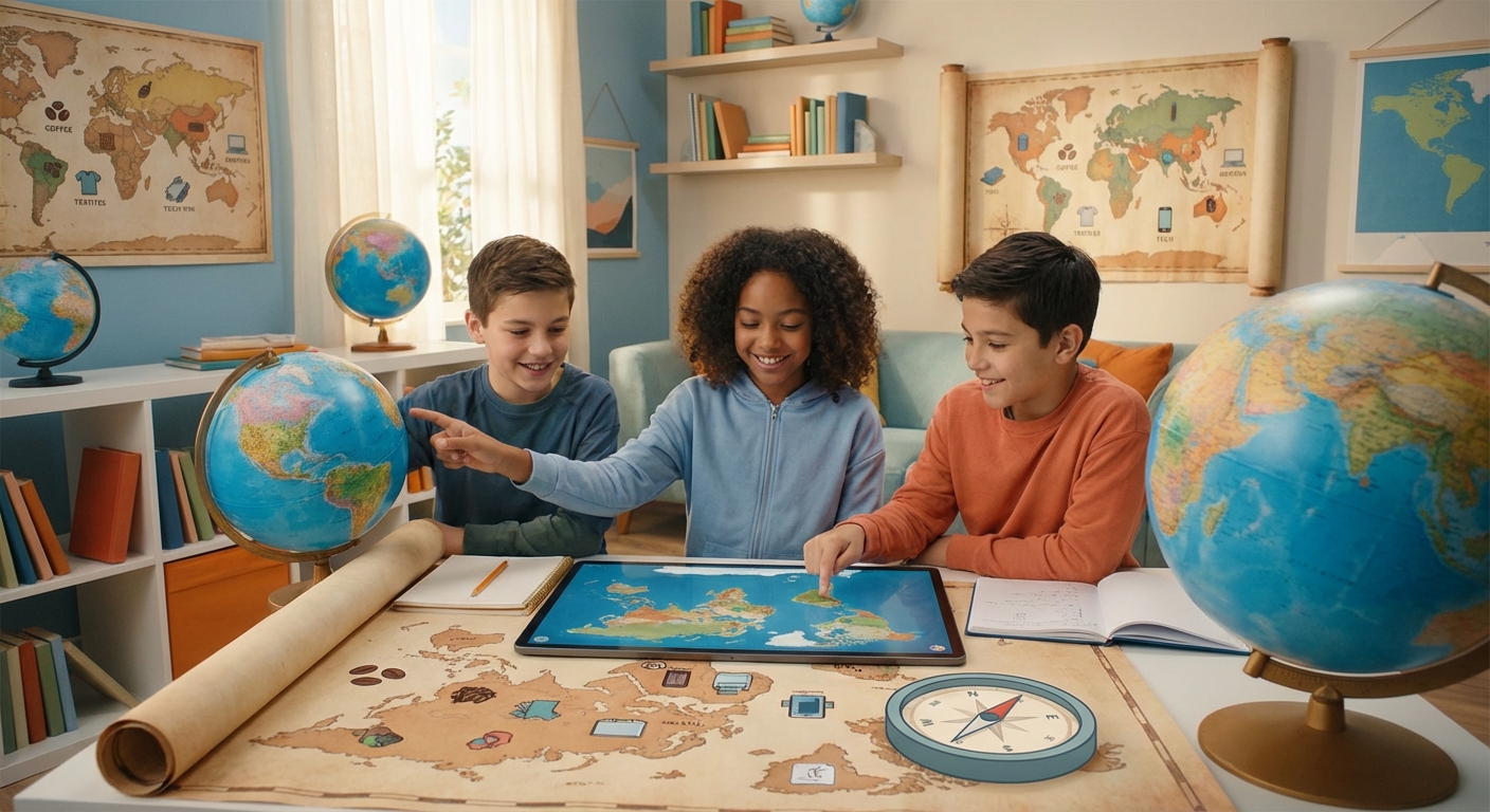 Illustration for Economic Geography for Middle School Explorers