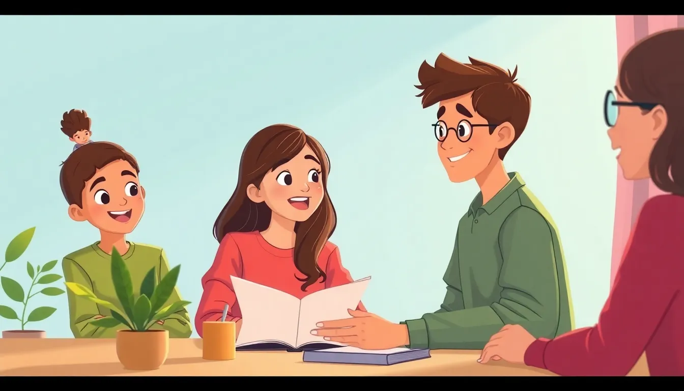 Ethical Investing learning scene, Ethical Investing learning scene filled with curiosity and joy, stylized tween-friendly illustration for ages 11-13, aspirational and modern, text-free illustration with clean unmarked background, balanced composition, soft cinematic lighting, harmonious color palette, inviting and joyful mood
