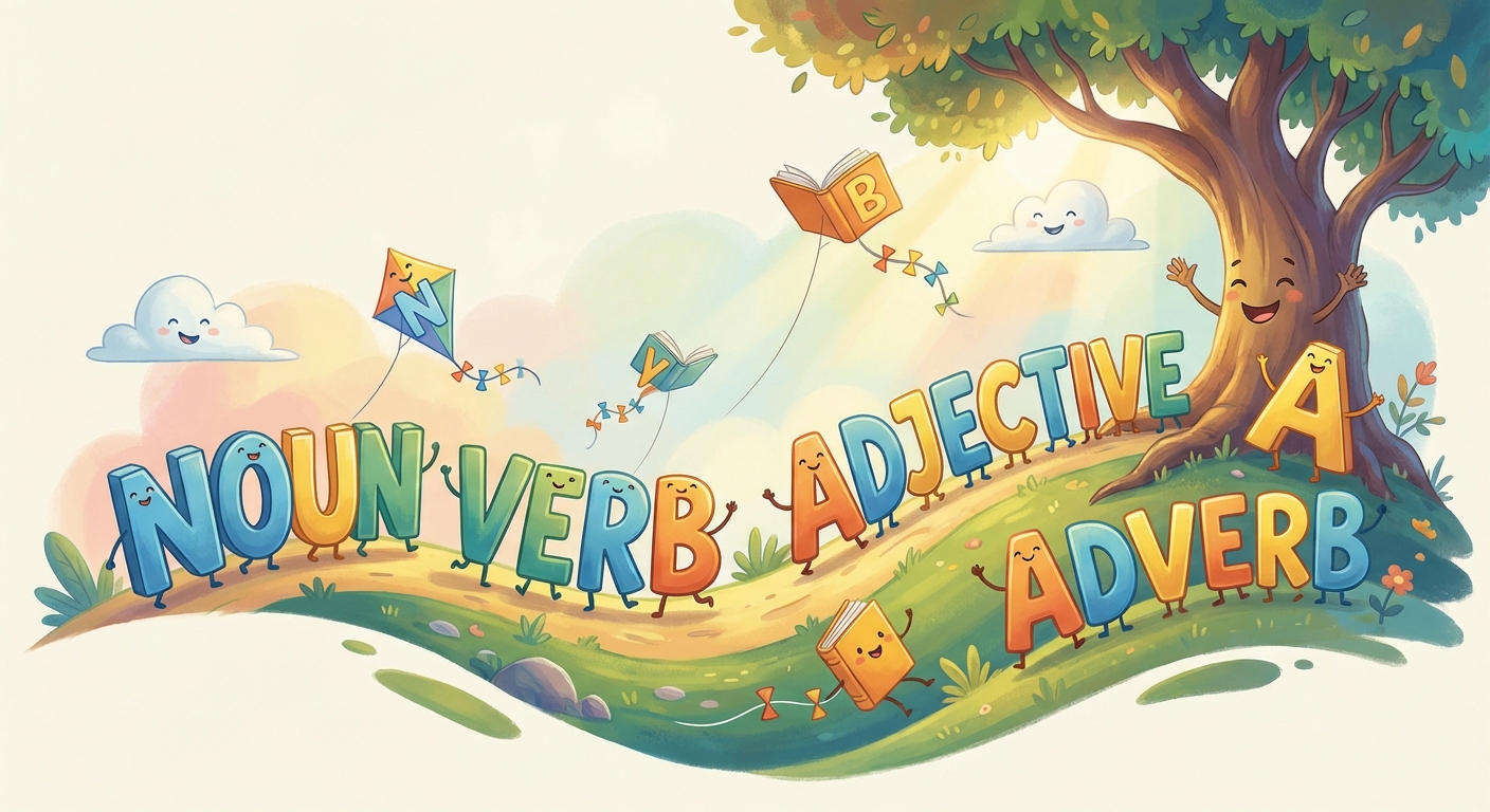 Illustration for Exploring the Magic of Words: Parts of Speech