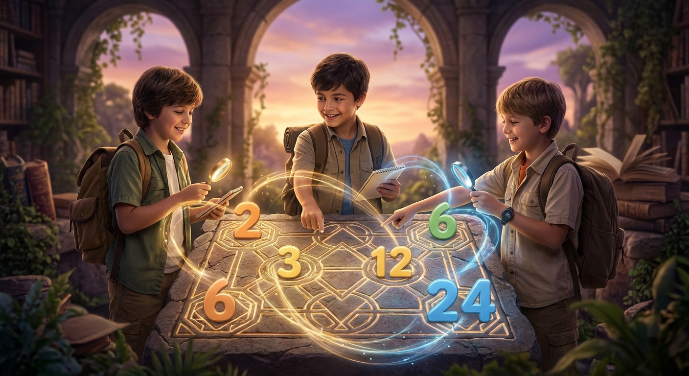 Illustration for 🎲 Factors & Multiples: the Secret Numbers That Work Together