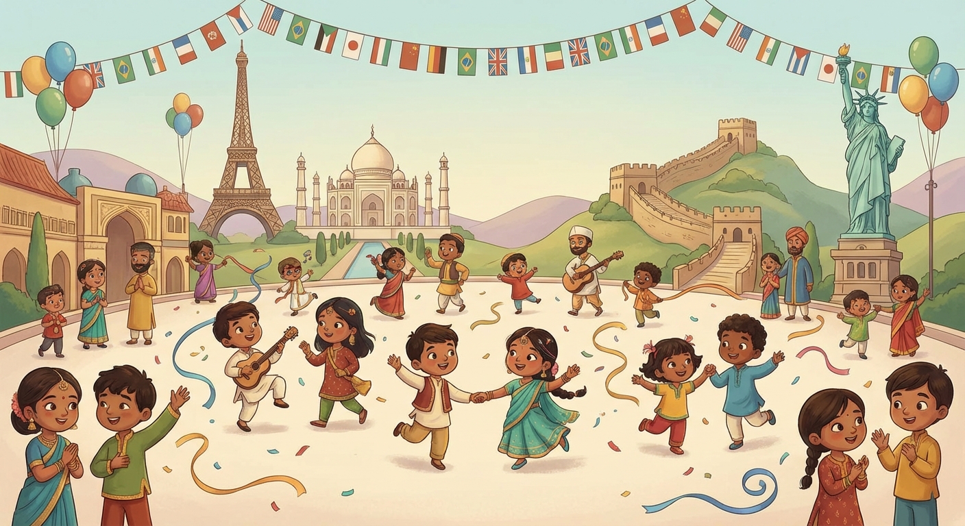 Illustration for 🌍 Famous Landmarks Around the World