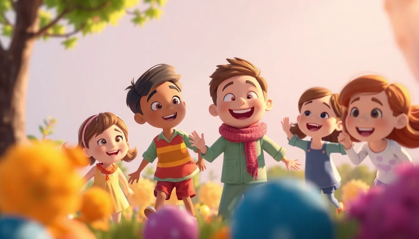 Feelings the Colors Inside Us learning scene, Feelings the Colors Inside Us learning scene filled with curiosity and joy, vivid storybook illustration for ages 5-7, lively characters, playful motion, text-free illustration with clean unmarked background, balanced composition, soft cinematic lighting, harmonious color palette, inviting and joyful mood