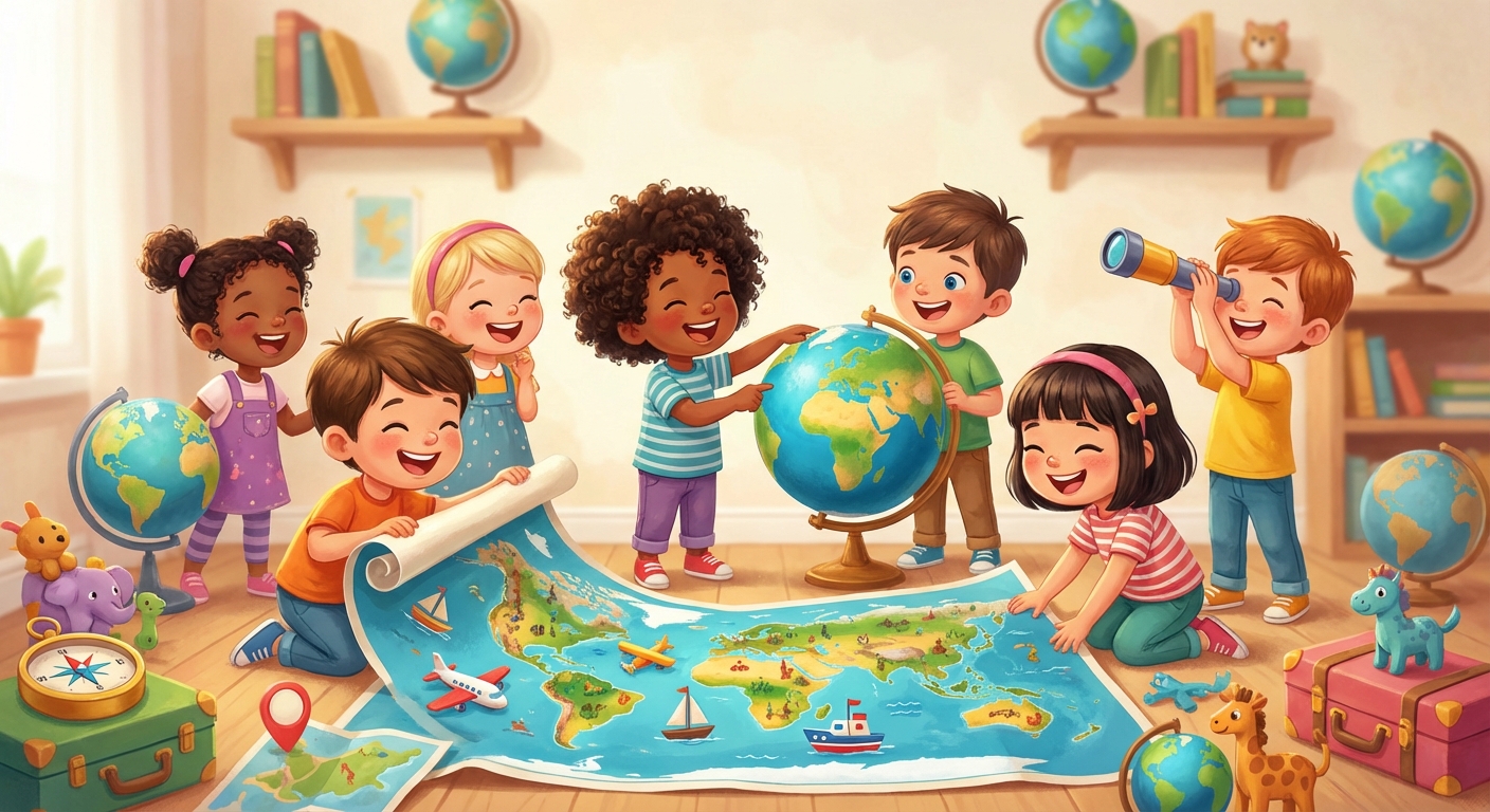 Illustration for Fun with Maps and Globes 🌎