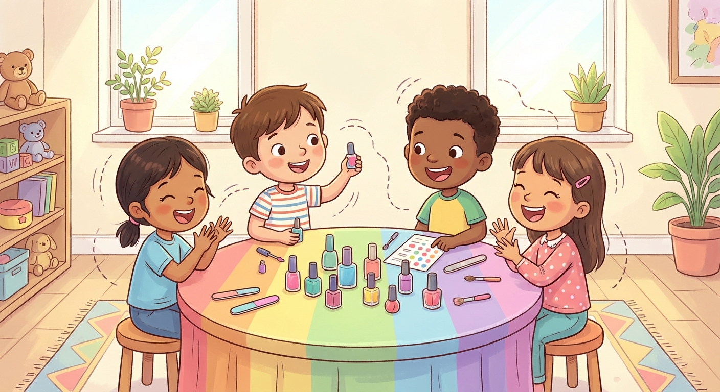 Illustration for Happy Hands: Simple Nail Care for Kids