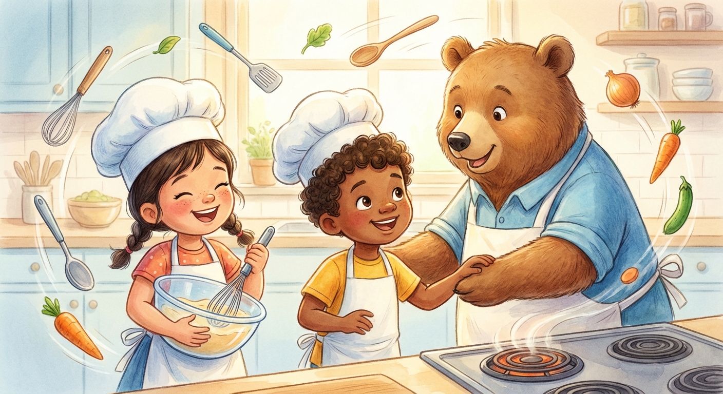 Illustration for 🍎 Kitchen Safety for Little Chefs