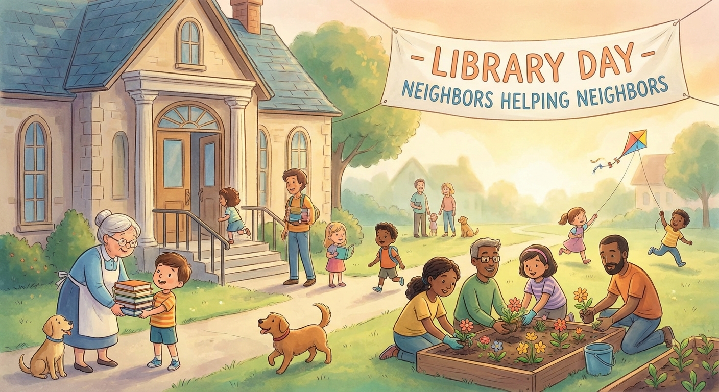 Illustration for Library Day