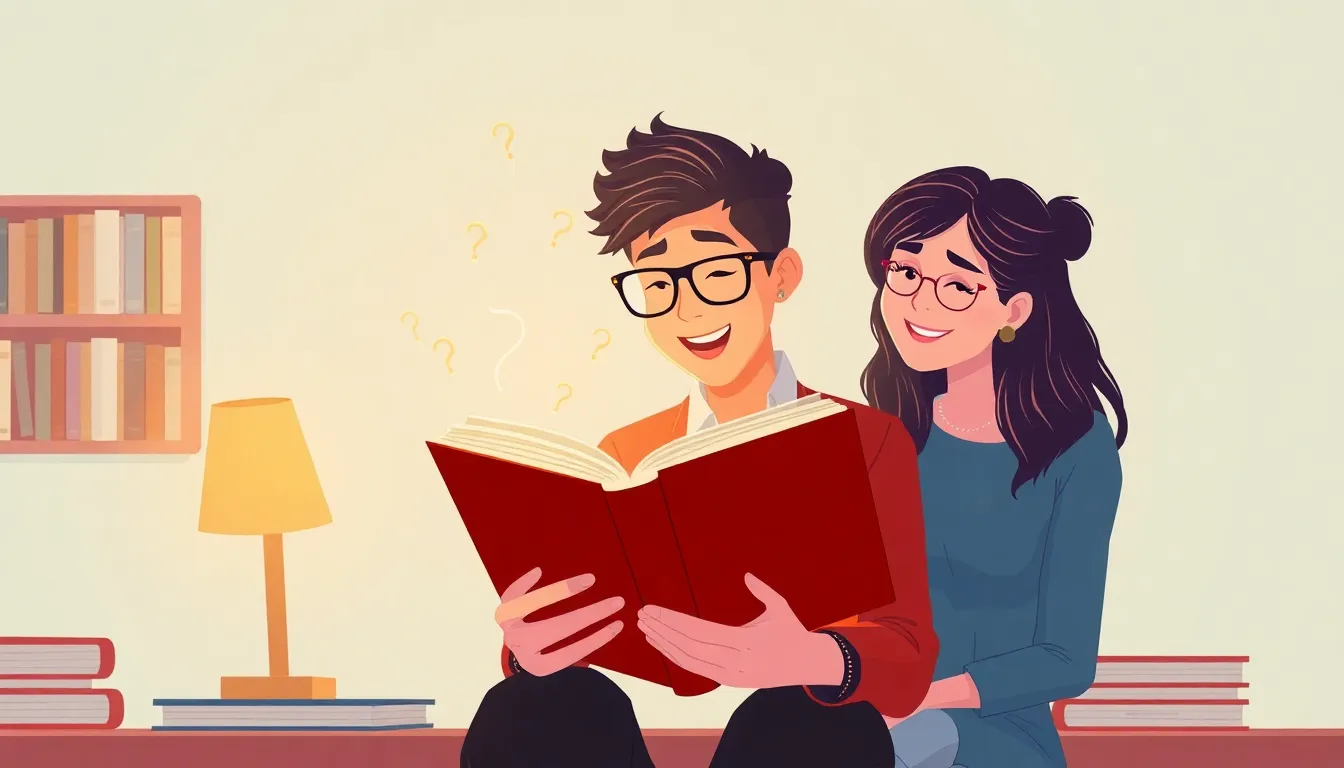 Literary Criticism learning scene, Literary Criticism learning scene filled with curiosity and joy, clean infographic-inspired illustration for ages 14-16, contemporary and polished, text-free illustration with clean unmarked background, balanced composition, soft cinematic lighting, harmonious color palette, inviting and joyful mood