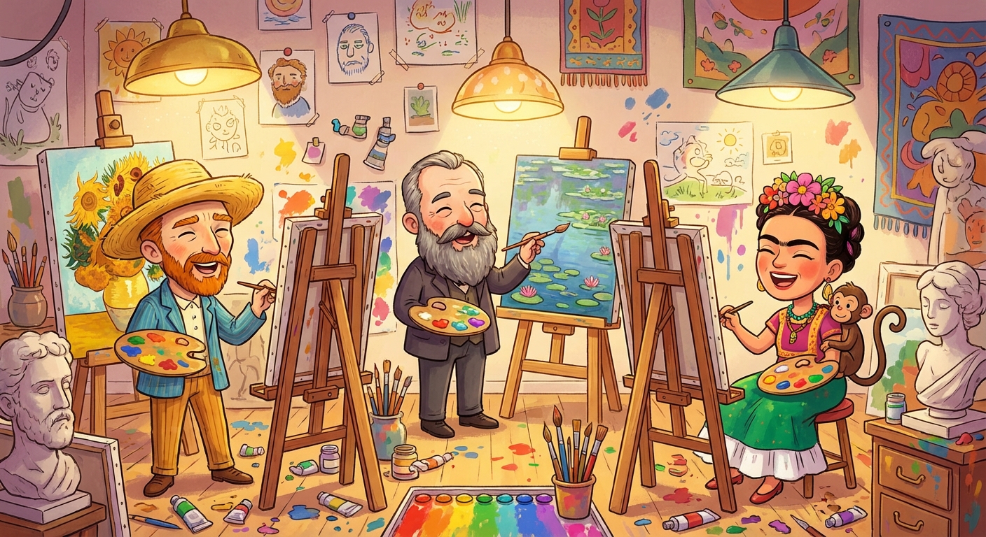 Illustration for 🎨 Meet Some Famous Artists!