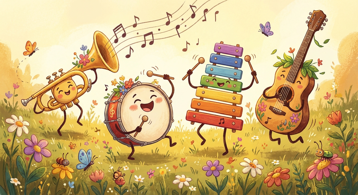 Illustration for 🎺 Meet the Band Instruments!