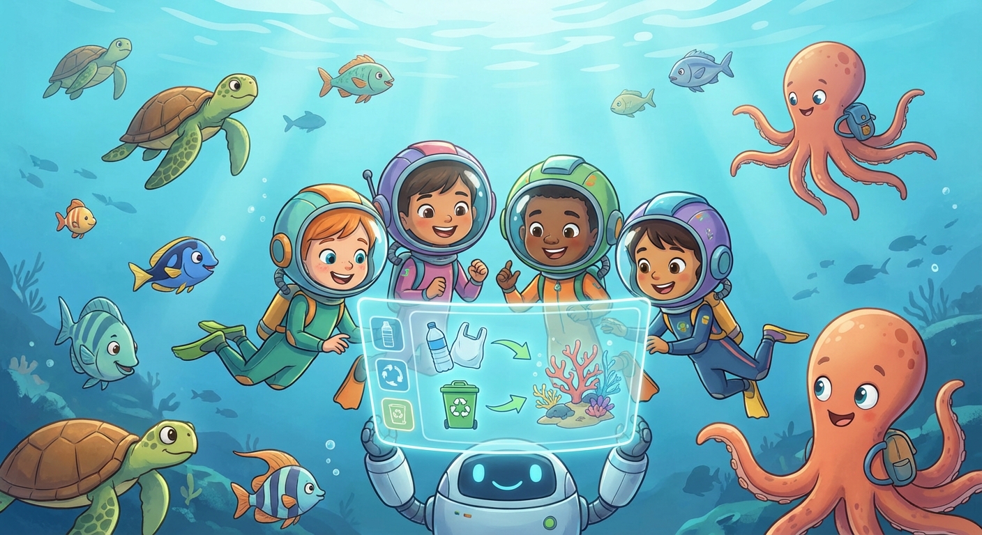 Illustration for 🌊 Ocean Pollution: What’s Happening Beneath the Waves?