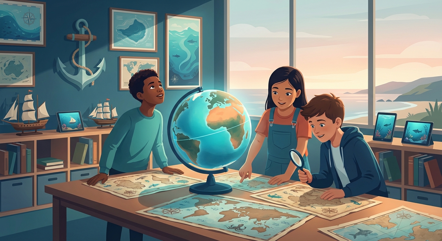 Illustration for Oceans and Seas