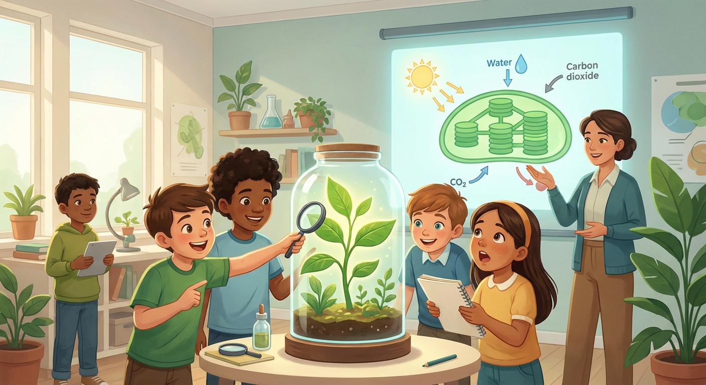 Illustration for Photosynthesis: The Ultimate Solar Power Plant