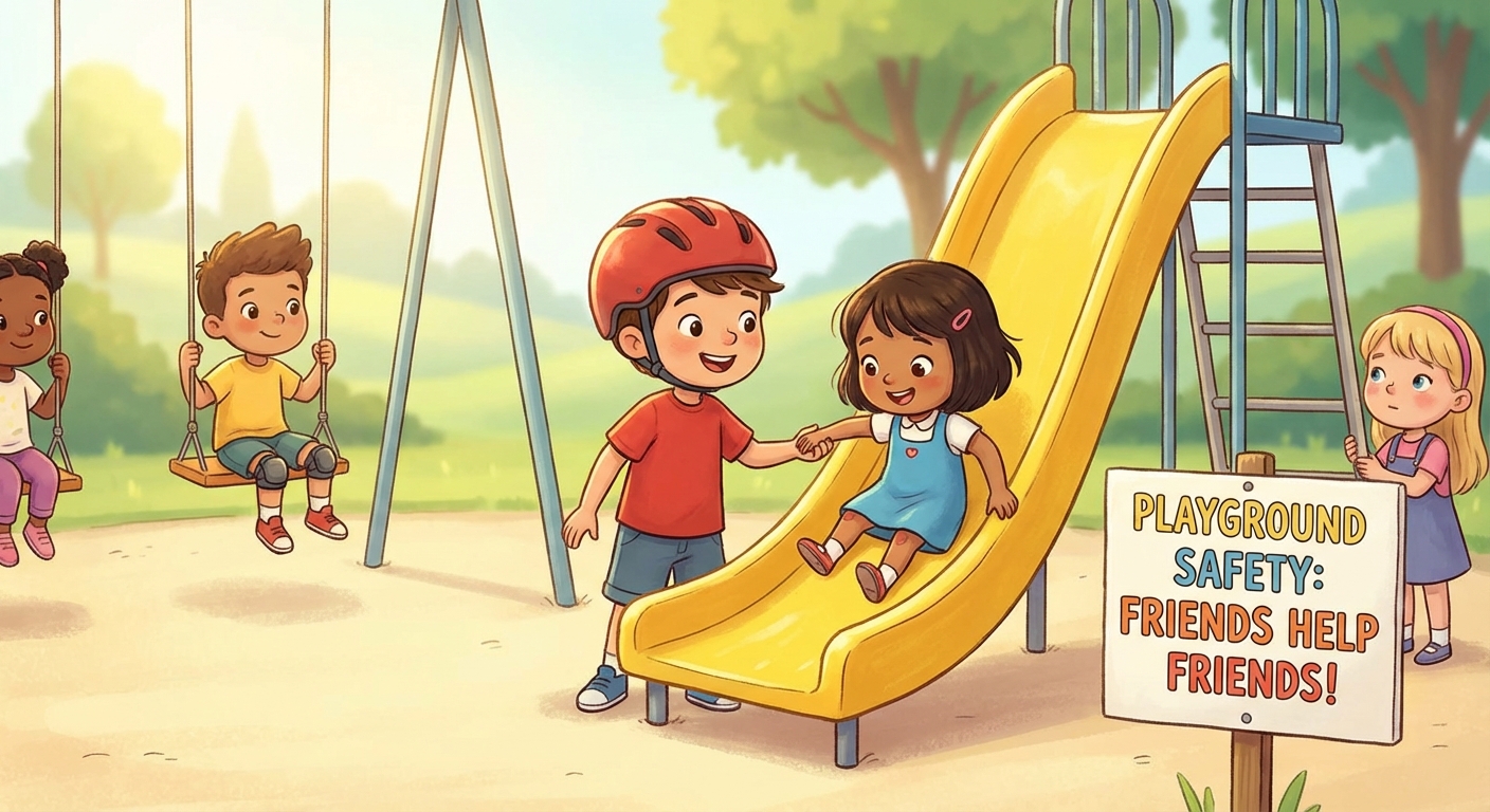 Illustration for 🌟 Playground Safety Adventure 🌟