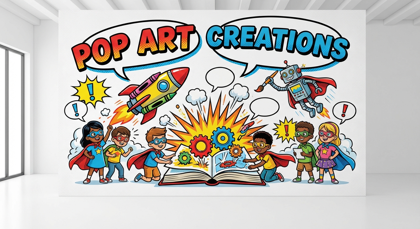 Illustration for 🎨 Pop Art: Colorful Creations That Jump off the Page!