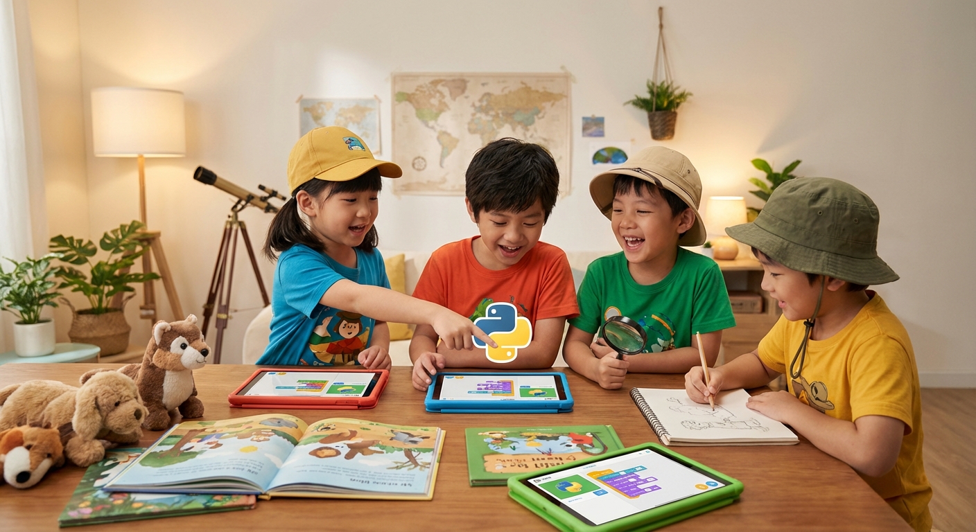 Illustration for 🐍 Python Basics for Young Explorers