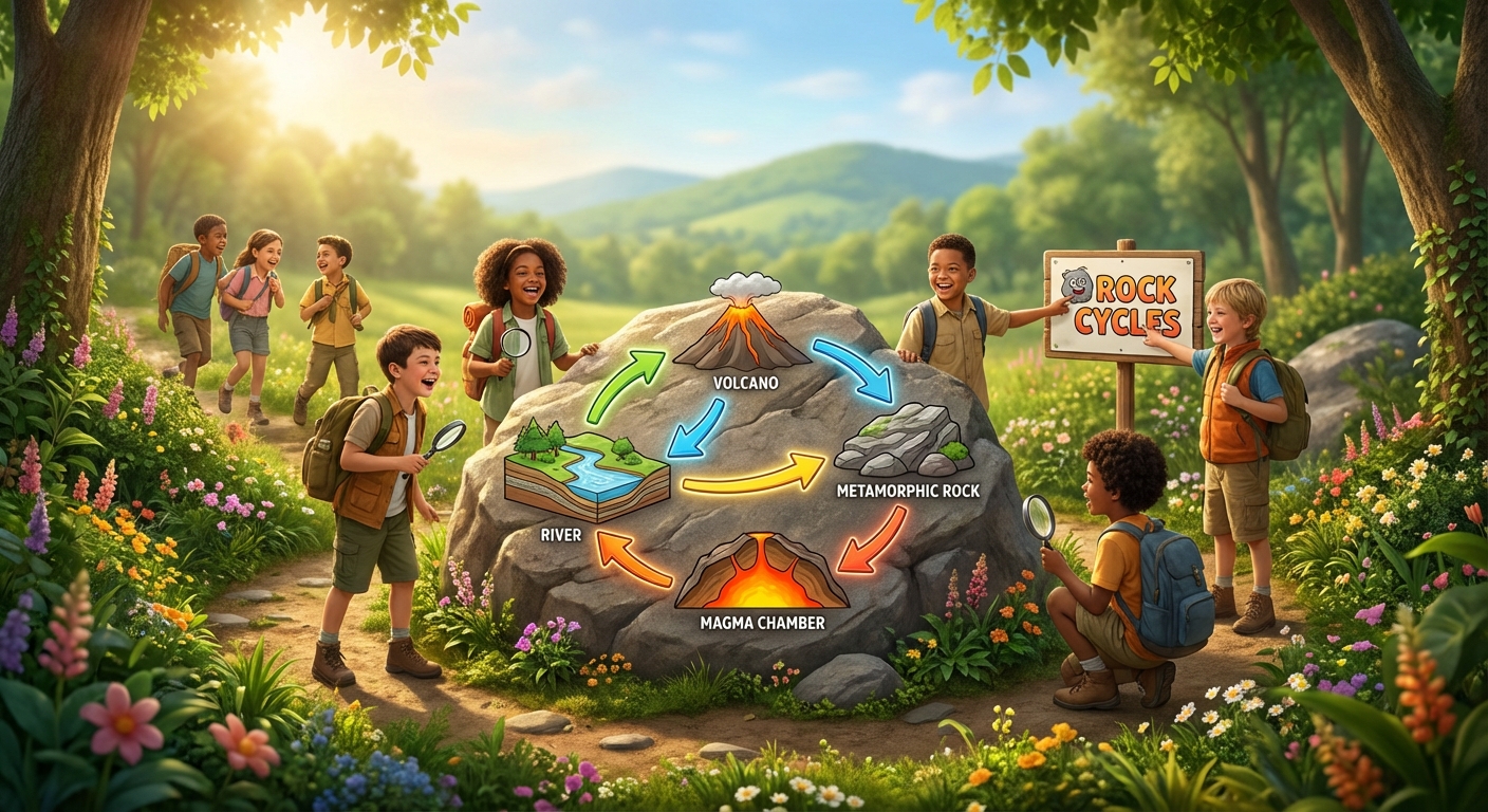 Illustration for Rock Cycles