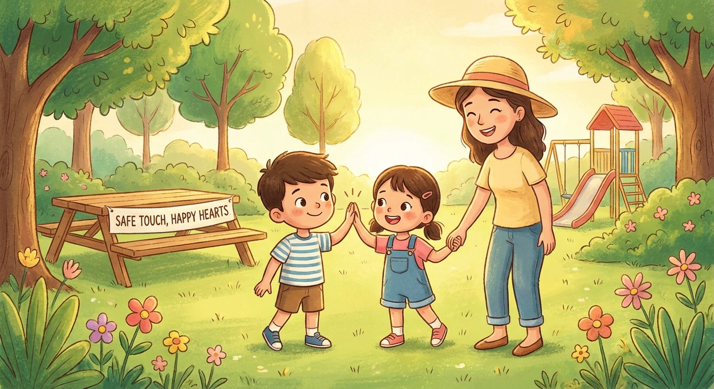 Illustration for 🌟 Safe Touch: Keeping Our Bodies Happy 🌟