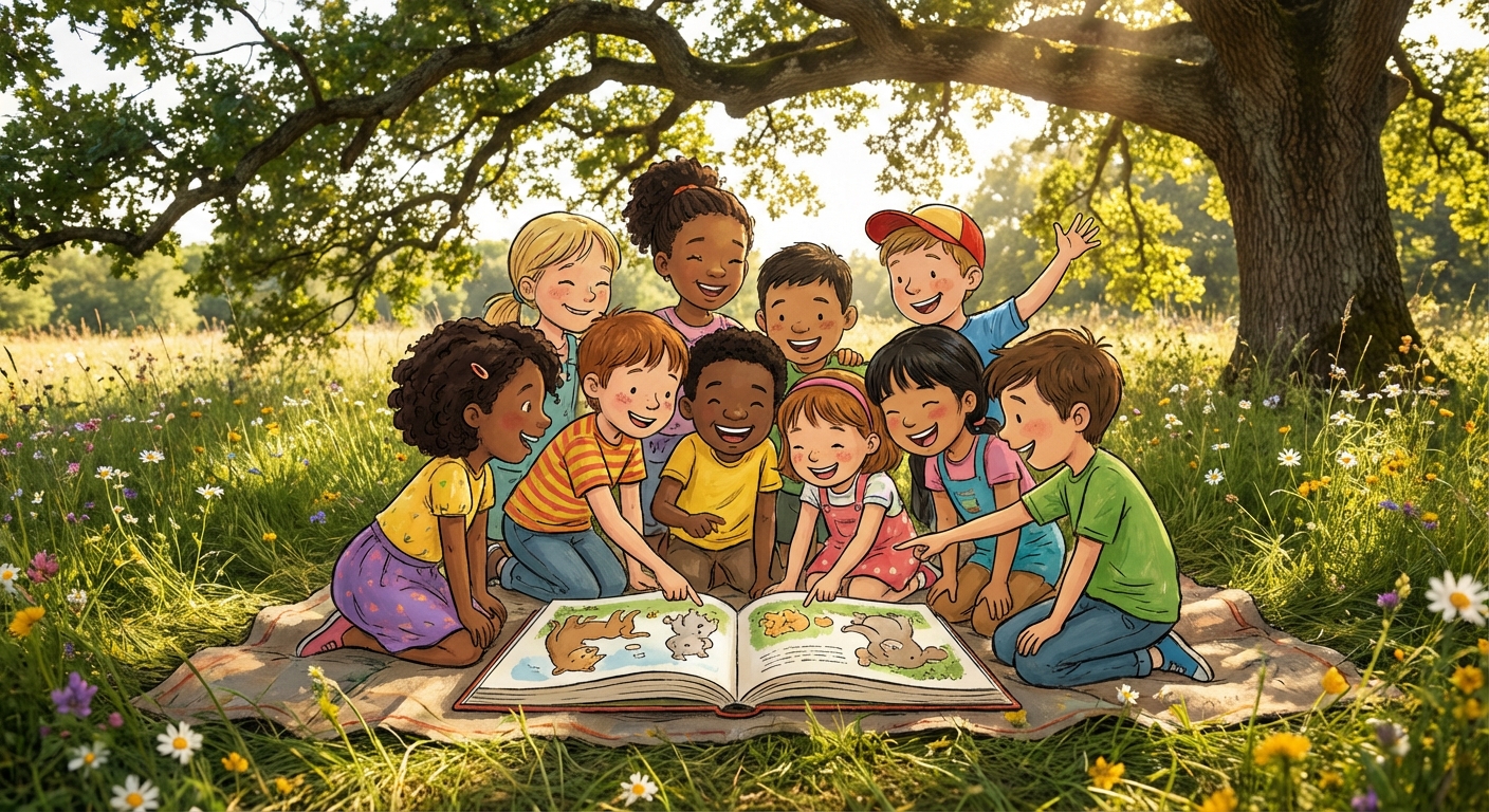 Illustration for 📚 Shared Reading: Reading Together Is Fun!