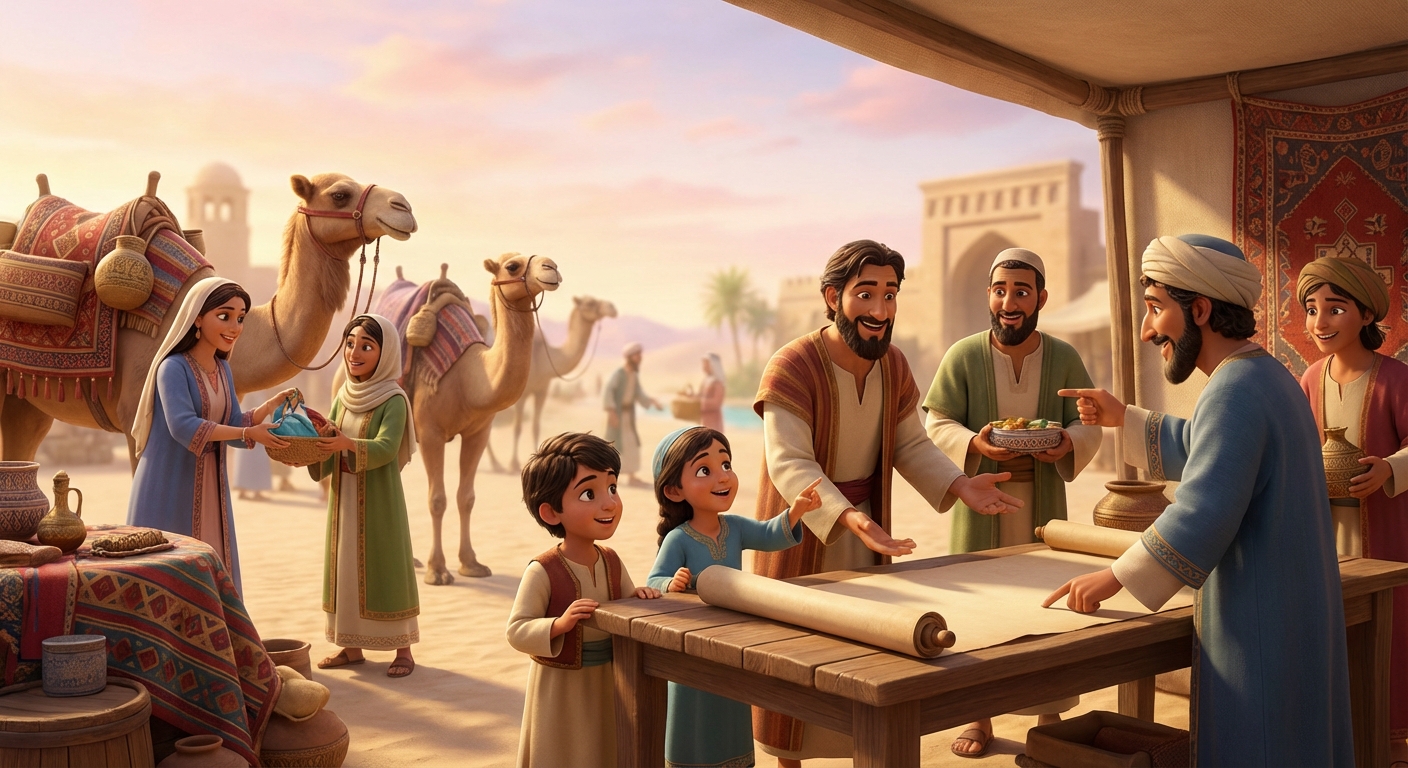 Illustration for Silk Road Trade