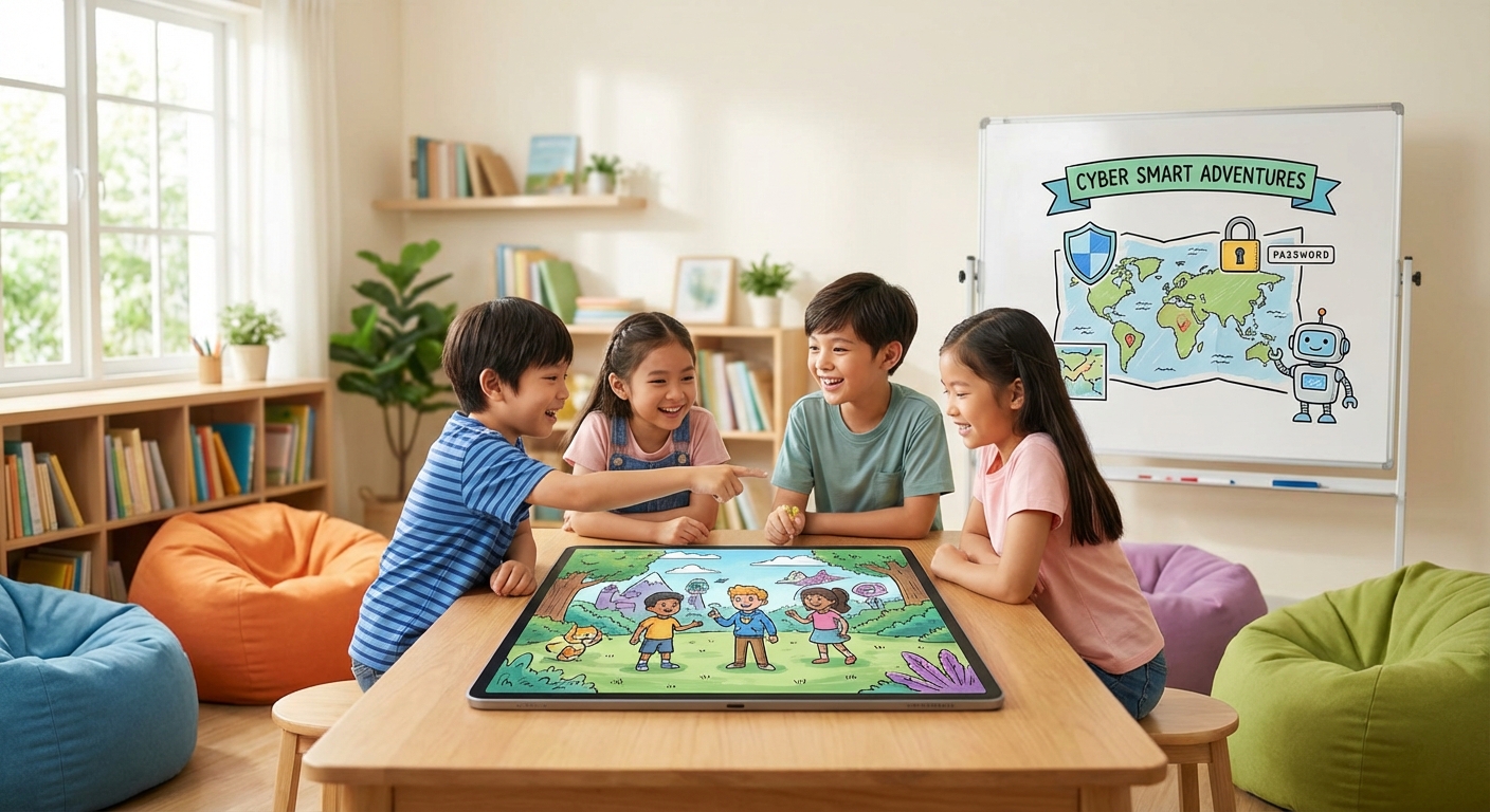 Illustration for 🌐 Stay Safe on the Internet: A Kid’s Guide to Cyber‑smart Adventures