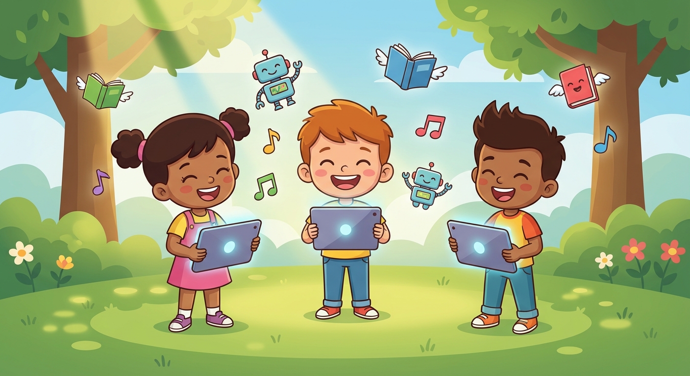 Illustration for 🎉 Tablets & Apps: Tiny Tech for Big Adventures
