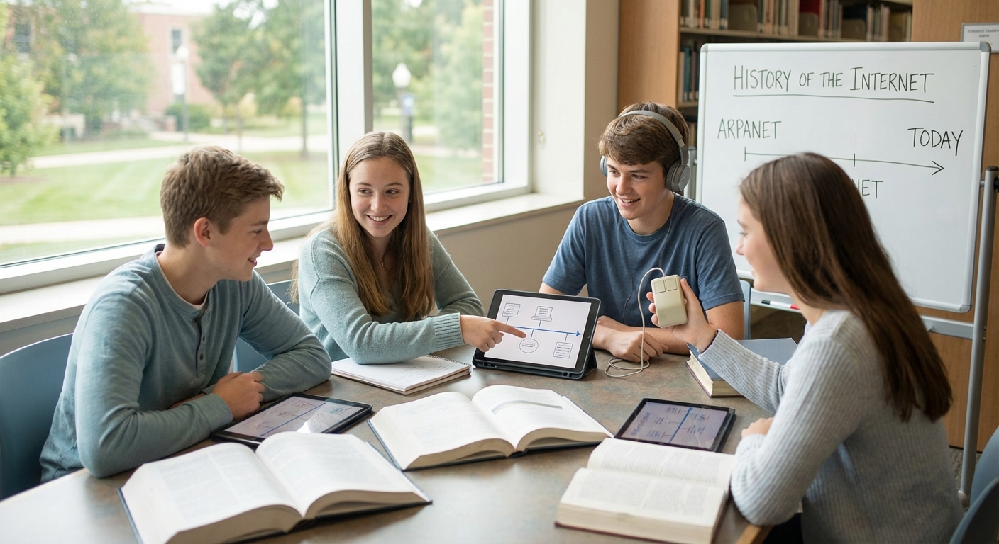 Illustration for The History of the Internet: From ARPANET to Today