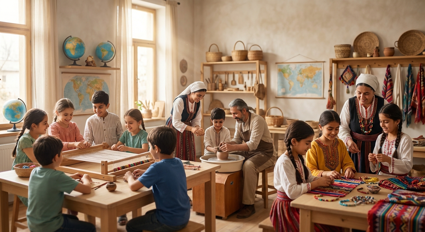 Illustration for 🌍 Traditional Crafts from Around the World