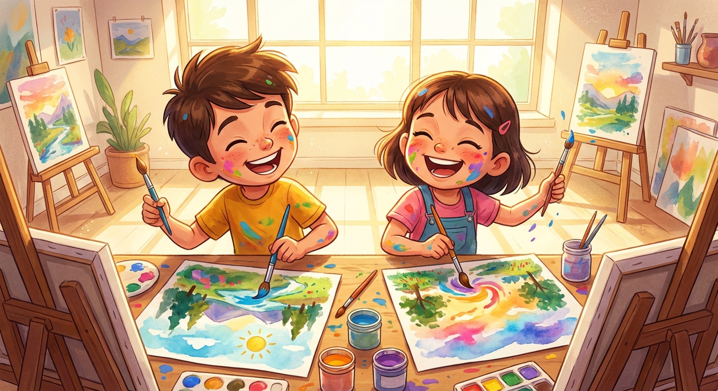 Illustration for Waterwatercolor Wonders 🎨