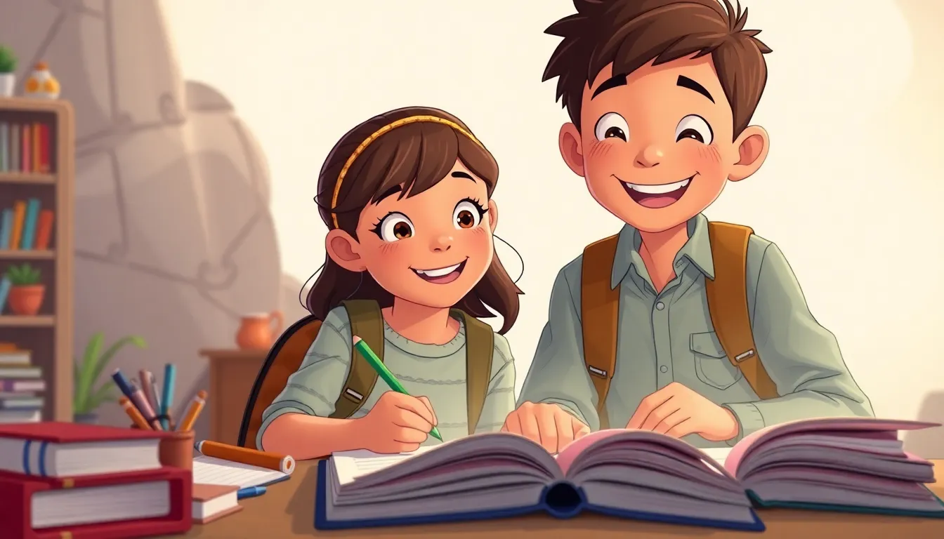 your Awesome Adventure in Journal Writing learning scene, your Awesome Adventure in Journal Writing learning scene filled with curiosity and joy, dynamic adventure illustration for ages 8-10, engaging detail, upbeat energy, text-free illustration with clean unmarked background, balanced composition, soft cinematic lighting, harmonious color palette, inviting and joyful mood
