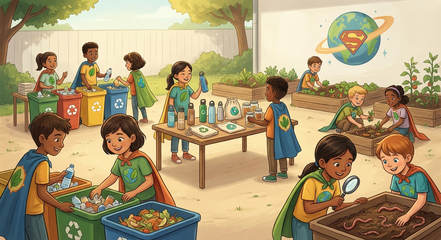 Illustration for 🌱 Zero‑waste Heroes: Saving the Planet One Small Step at a Time